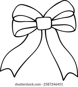 Line Art Bow Tie Coquette Girly Illustration