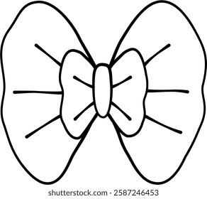 Line Art Bow Tie Coquette Girly Illustration