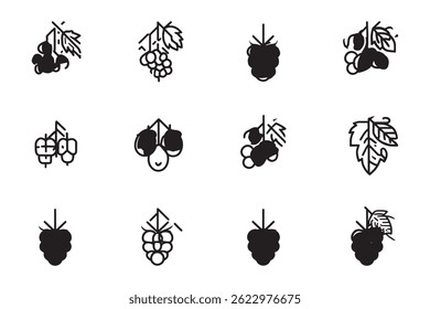 Line Art Boysenberry Clean Style