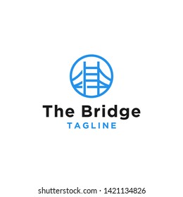 Line Art Bridge Logo Design Inspiration