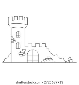 The Line Art of Broken Castle