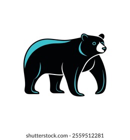 Line Art Brown and Black Bear Silhouettes for Creative Designs