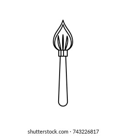 line art brush paint object design