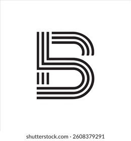 Line Art Bs or Sb Monogram Logo