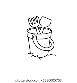 The Line Art of Bucket Kid