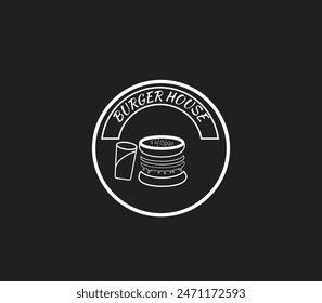 Diseño de logotipo de Vector de hamburguesa. Puedes usar este logo para cualquier hamburguesería o puedes usarlo si quieres empezar una hamburguesería. Ahora, este logo de Vector es para ti.