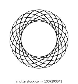 line art business card with black line art Logo circle frame. Trendy illustration. Isolated vector design. Hand drawn set. Business concept. Design template. Retro design. Vector emblem.
