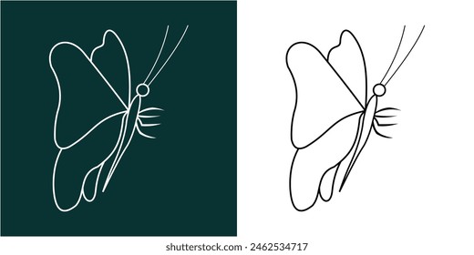 Line Art Butterfly Vector Design