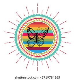 
Linha arte borboleta vetor design conceito T camisa Design Lover