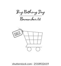 line art of Buy Nothing Day good for Buy Nothing Day celebrate. line art.