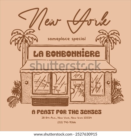 line art caffe ilustraton designvector for tshirt