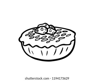line art Cake pinch