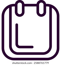 Line Art Calendar Icon Vector
