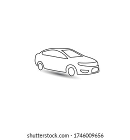 line art car illustration vector design 