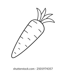 line art of a carrot vector illustration