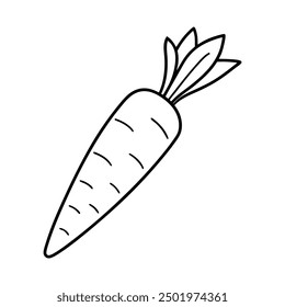 line art of a carrot vector illustration