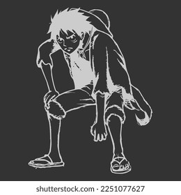 line art cartoon anime comic pirate