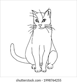 Line art cat pictures for coloring