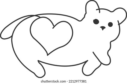 Vector de tatuaje de gatos de arte de línea