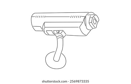 line art of Cctv camera