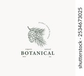 Line art cedar branch logo