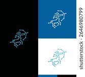 line art centaur sagittarius logo