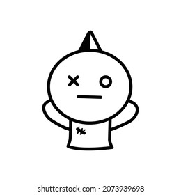 Line art character design vector