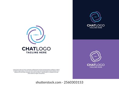 Line Art Chat logo design