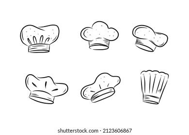 Line Art Chef Vector Art or Hat Chef