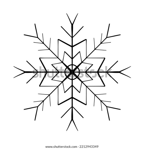 line-art-christmas-clipart-black-white-stock-vector-royalty-free