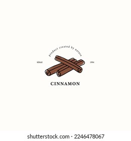 Line art cinnamon sticks drawing