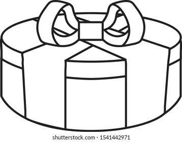 LINE ART CIRCLE BOX GIFT, USING VECTOR IMAGE STYLES
