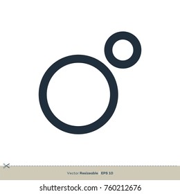 Line Art Circle Icon Vector Logo Template Illustration Design. Vector EPS 10.