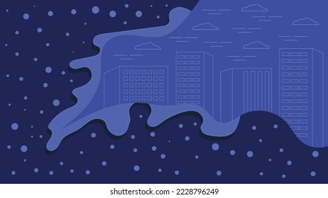 Fondo abstracto de paisaje de arte de línea