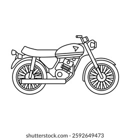 The Line Art of Classic Motocycle