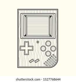 Line Art Classic Portable Game Console