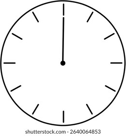 line art clock in minimalist art
