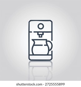 Line Art Kaffeemaschine Symbol mit Karaffe