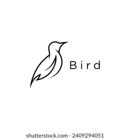 línea de arte colibri logo humming bird vector, label, badge, ilustración design