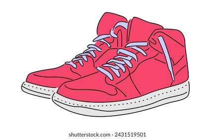 line art color of basketball shoes