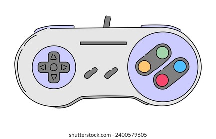 line art color of Joystick game controller