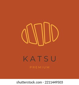 Line Art Colored Katsu Vector Logo