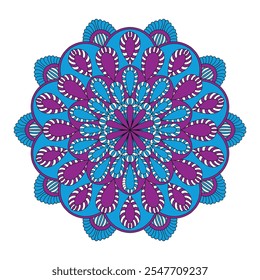 A line art colorful mandala design






