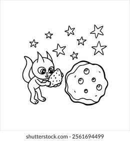 Line art Coloring books Space adventure Lost Alien Pet Rescue