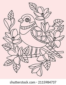 Line Art Coloring Page Children Coloring Stock Vector (Royalty Free ...