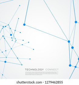 Line art connect dots or collection on white background. Abstract vector design and vector illustration.