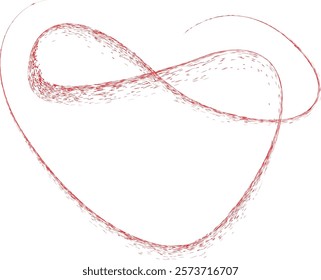 Line art continuous heart and eternal symbol . One line heart infinity symbol. Brush stroke. Heart infinite line logo .Vector illustration.
