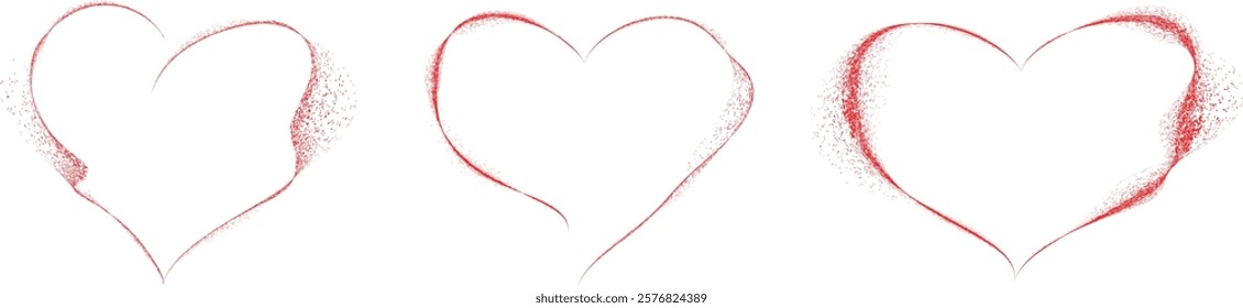 Line art continuous heart icon . One line heart symbol. Brush stroke. Heart knot logo .Vector illustration.
