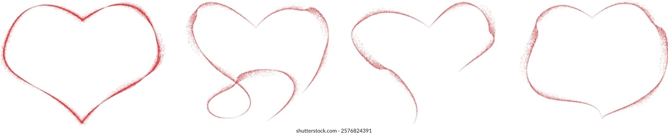 Line art continuous heart icon . One line heart symbol. Brush stroke. Heart knot logo .Vector illustration.
