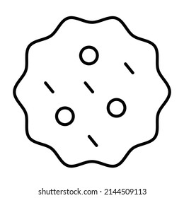 Line art cookie food icon